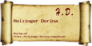 Holzinger Dorina névjegykártya
